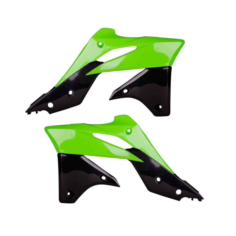 Polisport Rad Radiator Scoops Tank Panels For Kawasaki KX 250F OEM Color Green 05-Black 2013-2016